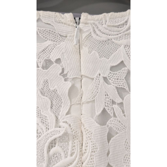 Women's Adelyn Rae White Lace Dress M - Picture 13 of 16